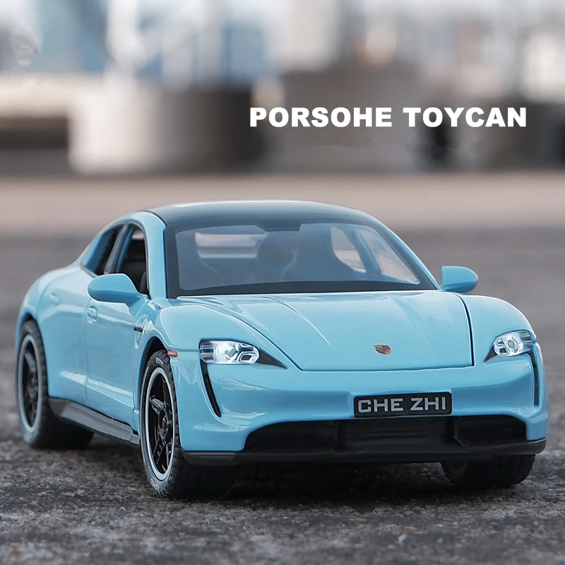 132 Porsches Taycan Coupe Alloy Sports Car Model Diecast Metal Toy