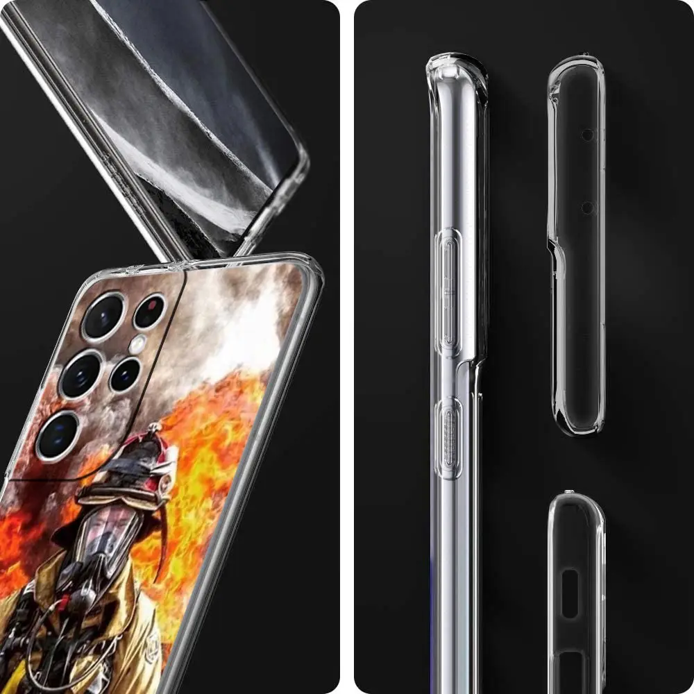 Firefighter Heroes Fireman Clear Phone Case