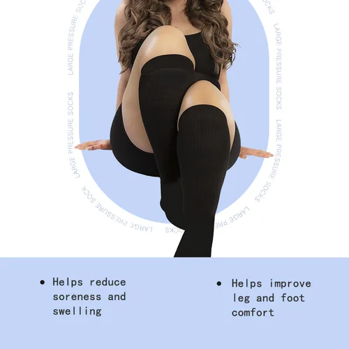 4XL 확대 압축 양말 남성용 블랙 컬러 정맥류 당뇨병 야외 스포츠 러닝 양말 여성용, 도매 3