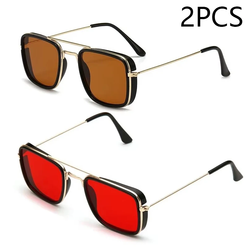 Chic Retro UV Protection Square Sunglasses with Metal Frame
