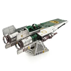 Mini DIY Color 3D Metal Puzzle Fighter Series A-wing Fighter 66  Model Jigsaw Puzzle Educational Toys Metal Earth Kids Toy