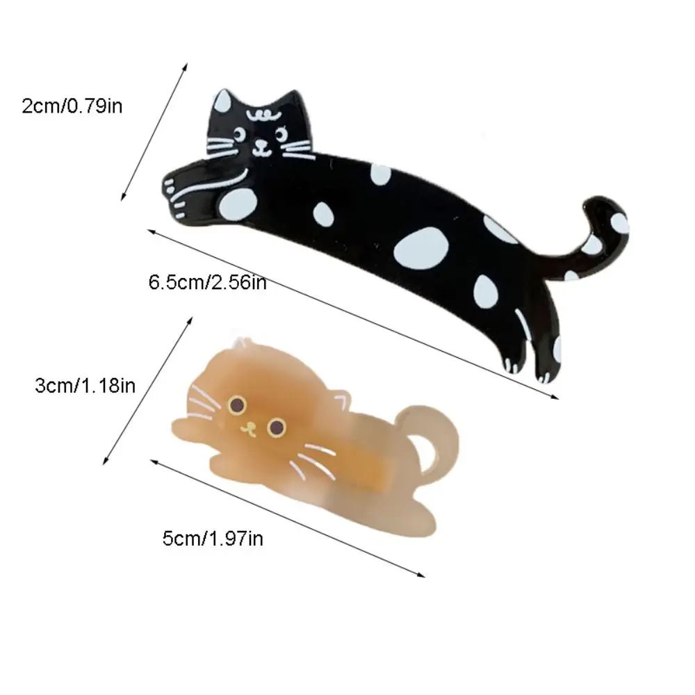 Sweet Cartoon Cat Hair Clip Pet Colorful Acetic Acid Hair Clip Korean Style Side Clip Cat Duckbill Clip Ladies