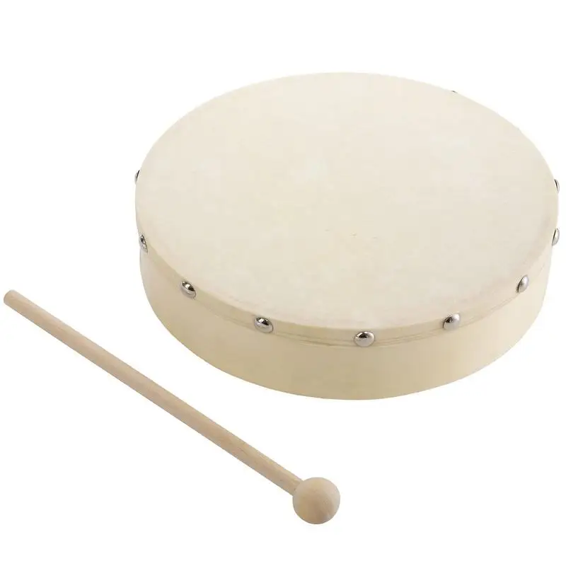 10 Inch and 8 Inch Hand Drum Frame Drums Hand Pan Drums Drumsticks Music Tambourine Drum With Accessories Instrument Beginner