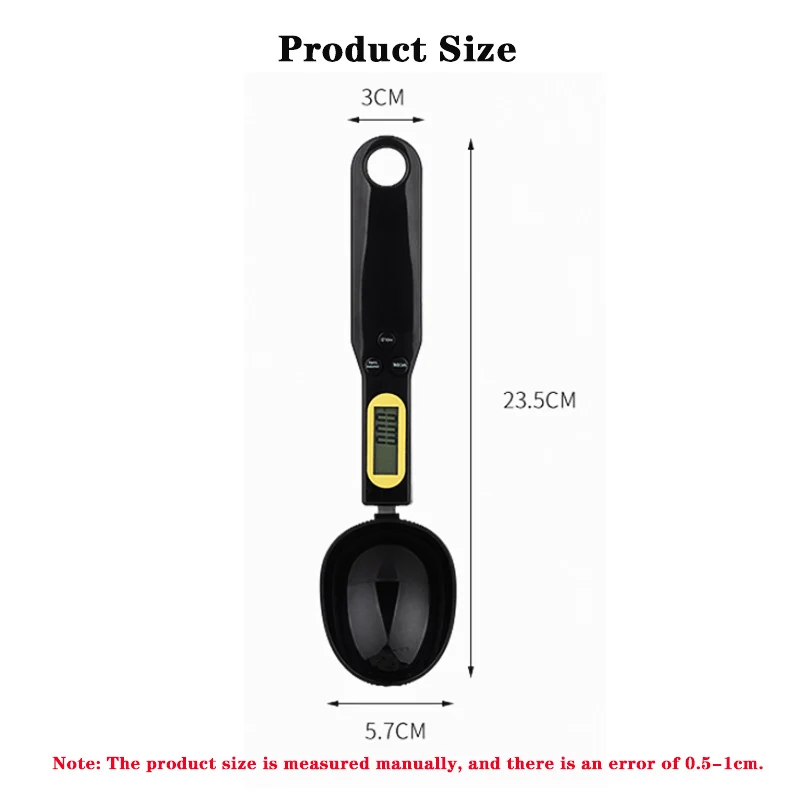 Weight Measuring Spoon LCD Digital Kitchen Scale 500g 0.1g Measuring Food Spoon Scale Mini Kitchen Tool for Milk Coffee Scale