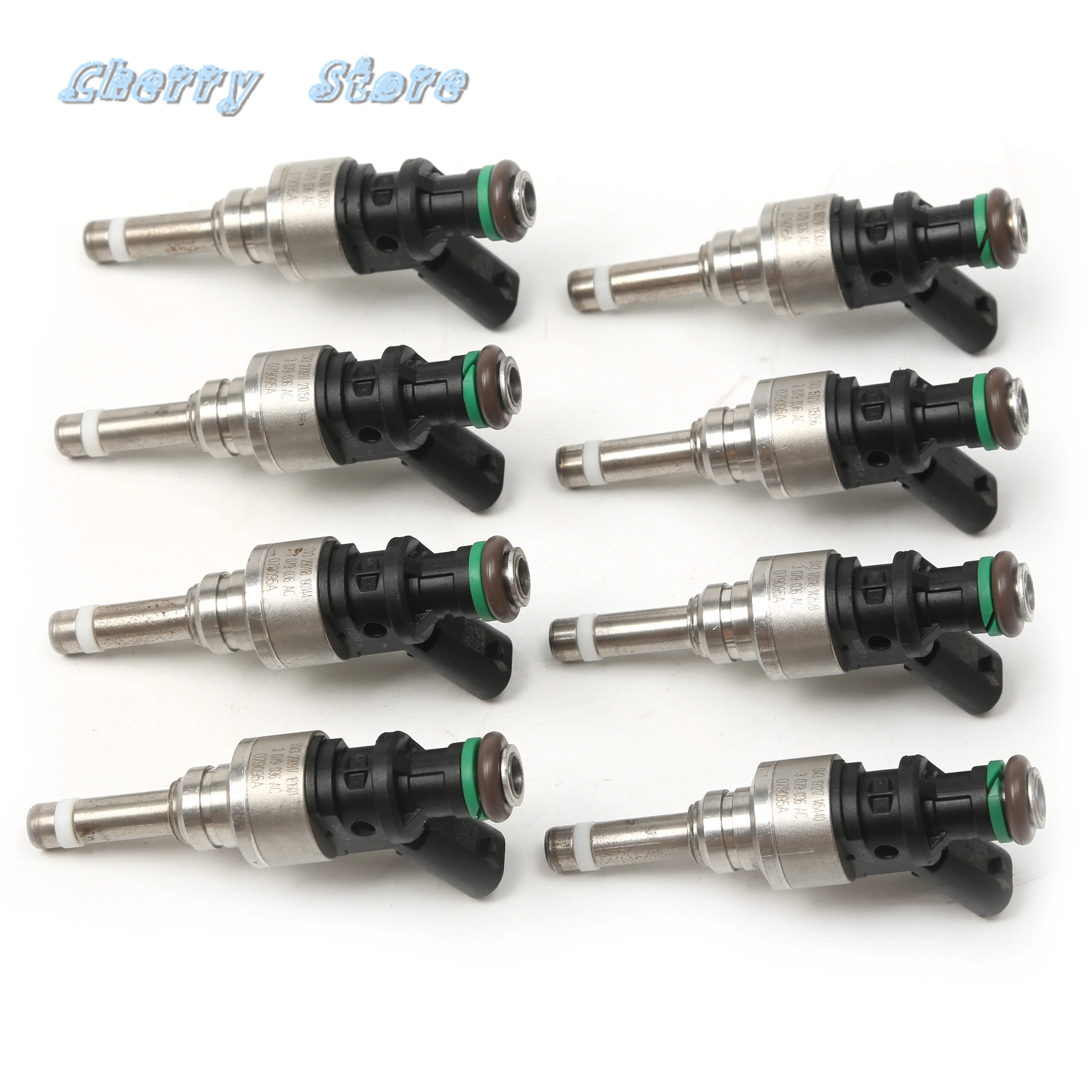 Fuel Injectors Kit 8PCS For VW Touareg Audi A6 A7 Sportback 4.0L R8 Spyder 2013-2015 4.2/5.2L 079906036T 079906036AD