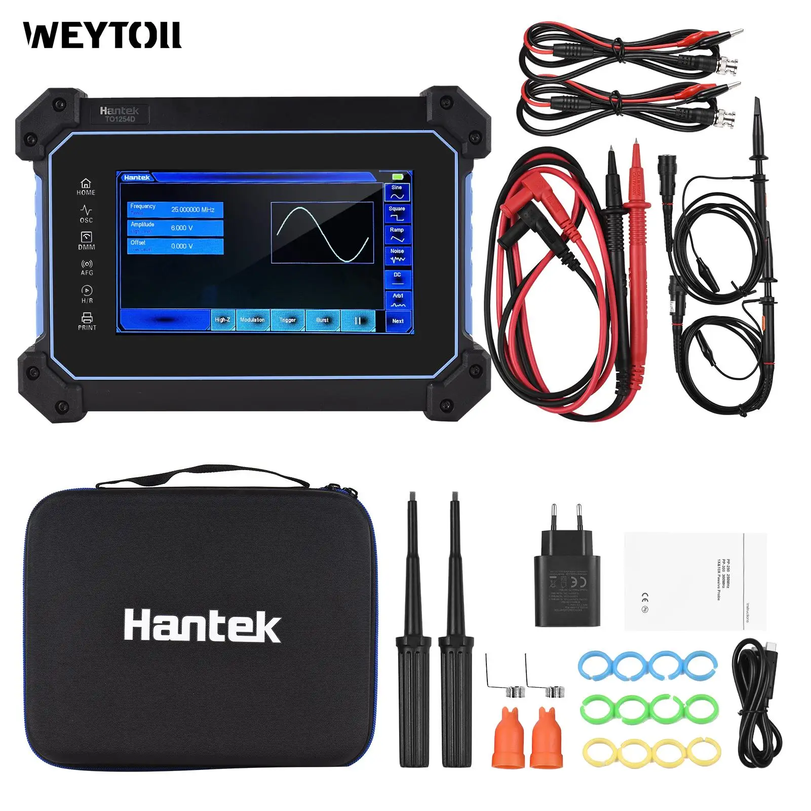Hantek Oscilloscope Multimeter 4 Channel 250MHz Bandwidth 1GSa/S