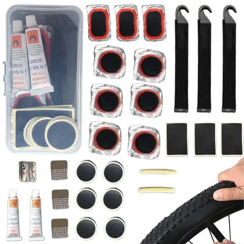 Bike Bicycle Cycling Kit Di Riparazione Dei Pneumatici Set Di Strumenti Camera D'Aria Patch Di Riempimento Dei Pneumatici Colla Free Cold Patch Sigill