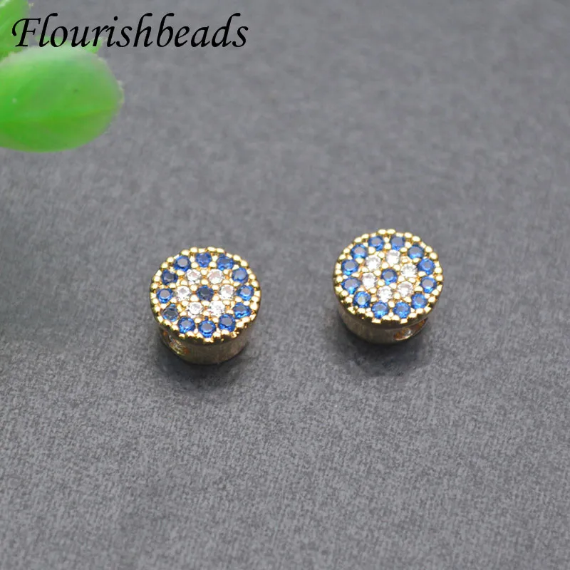 

30 шт/лот 6 мм Синий циркониевый проложили цвет остаются разделительные бусины для DIY ожерелье браслет ювелирных изделий