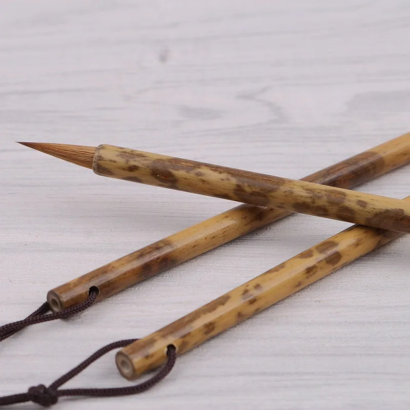 Set Of 10 Traditional Handmade Bamboo Chinese Calligraphy Brushes_voghion.com
