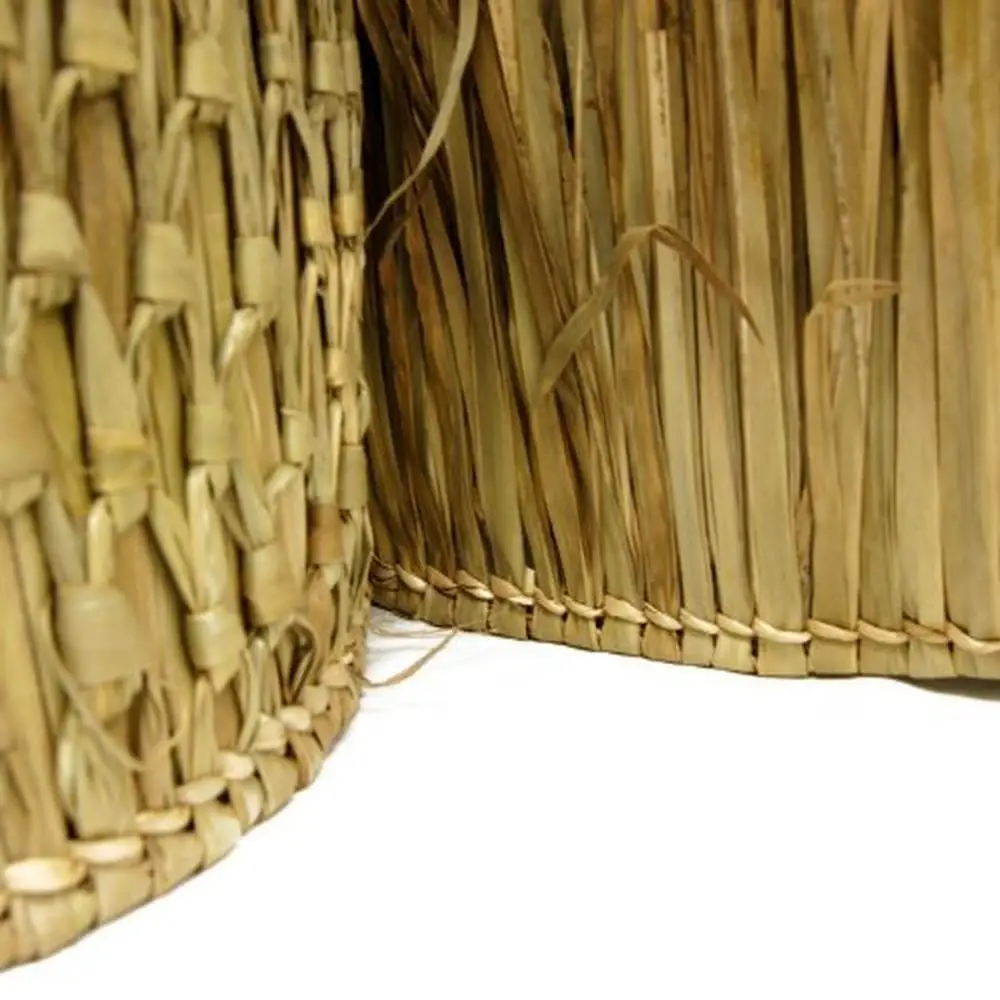 35" x 60' Mexican Thatch Roof Runner Roll Duck Blind Grass Tiki Hut Palapa Roofing Easy Installation Natural Shade Cover 2