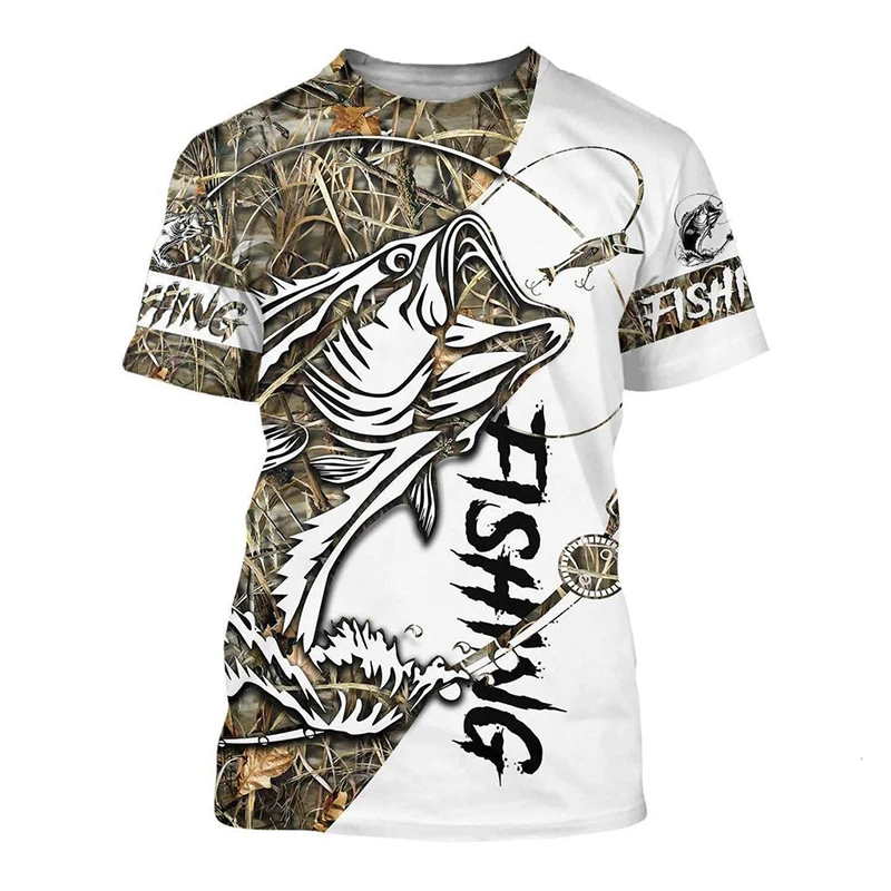 

Trend Fishing Graphics 3D Printed Men's T-shirt Summer Top O Collar Short Sleeve Fashion Casual Oversized T-shirt Men's Clothing