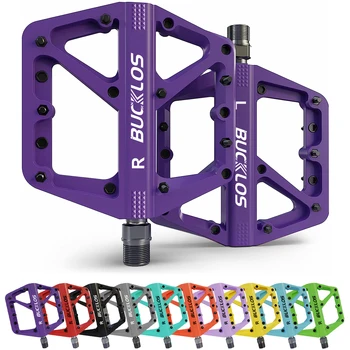 BUCKLOS Pedale DU Lager Fahrrad Pedal Plattform Ultraleicht Nylon Straße Mountainbike Pedal Rutschfeste MTB Flache Pedale Fahrrad Teil 1