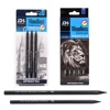 3/6Pcs Professional Pure Carbon Sketch Pens Hard/Medium/Soft Woodless Charcoal Pencil Set Drawing Tool Art Painting Supplies 2
