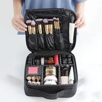New arrival women's travel waterproof makeup bag Professional Embroidery Beauty Tool Storage Box Portable Makeup Case