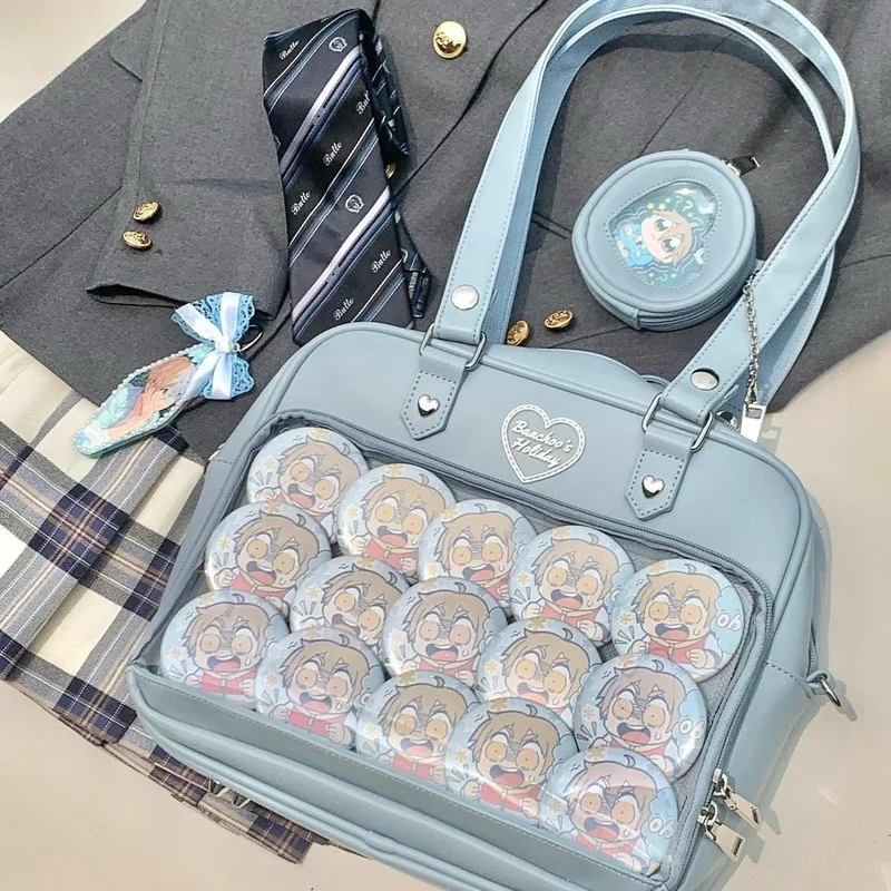 

Kawaii Candy Color Ita Bags Female Fashion JK Lolita PU Women Bag 2023 Trend Crossbody Shoulder Bolso Mujer with Coin Purse