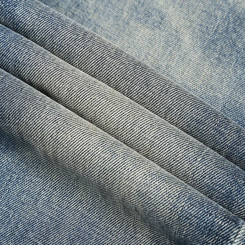 Italian Style Fashion Men Jeans High Quality Retro Washed Blue Stretch Slim Fit Ripped Jeans Men Vintage Designer Denim Pants