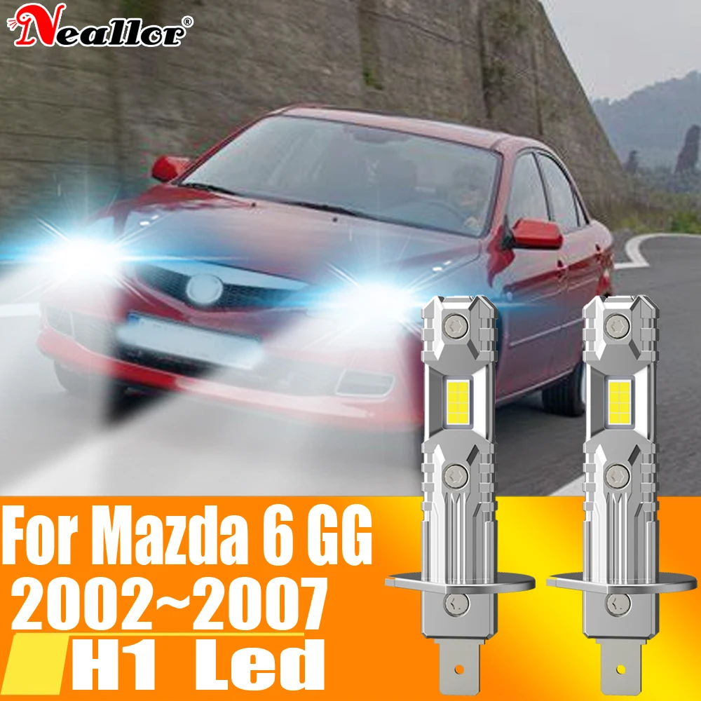 

2 шт., Автомобильные светодиодные лампы H1 12 В 55 Вт для Mazda 6 GG 2002 ~ 2007