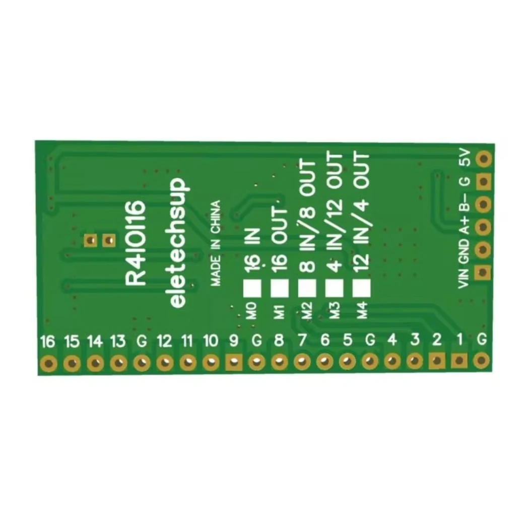 모드버스 RTU 디지털 IO 모듈, 16CH 5 in 1, RS485 NPN PNP DI-DO 핀 코어 보드, 스위칭 입력 출력 PLC HMI, 원격 IO 확장