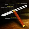 Angle Rulers Gauges Tri Square Sliding T-Bevel with Wooden Handle Level Measuring Tool Wooden Marking Gauge Protractor 1