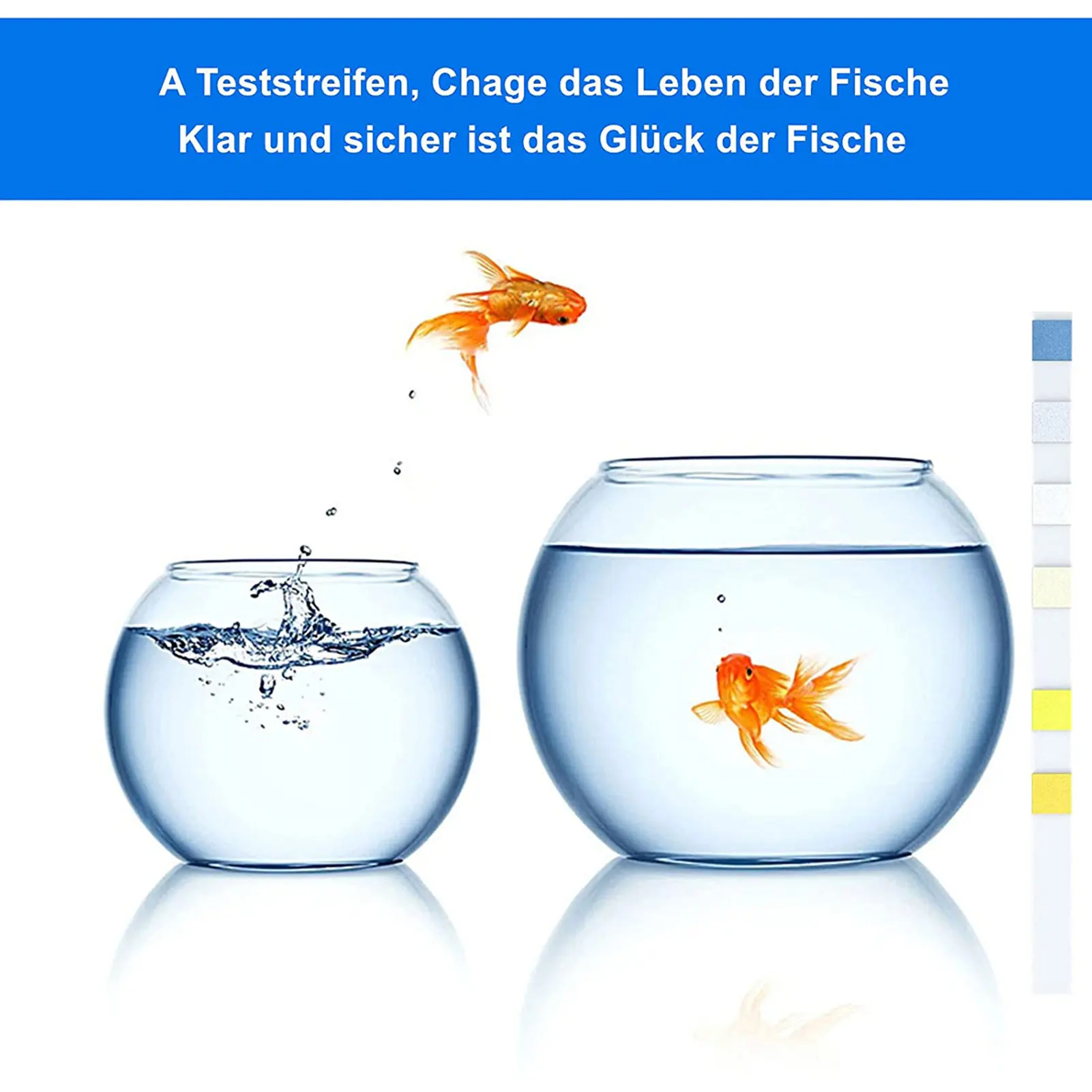 Aquarium Test Strips 6 In 1 Variety Of Water Parameters GH/KH/PH/nitrite/nitrate/chlorine 100 Strip