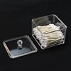 Acrylic Storage Box Bathroom Jar Makeup Organizer Cotton Round Pad Holder Cotton Swab Box Holder Dispenser 6