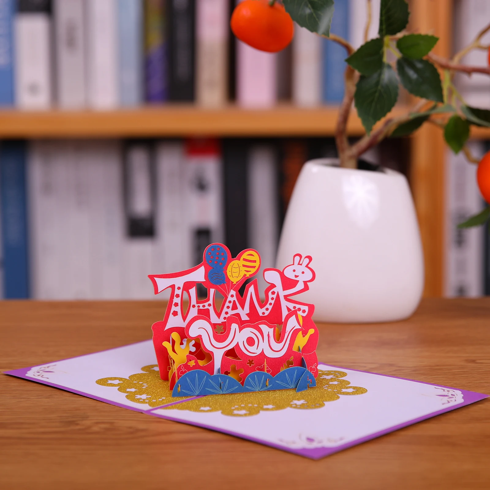 3D Thank You Card Pop-up with Envelope for Small Business Kids Wedding Baby Shower Mothers Day Fathers Day Greeting Cards