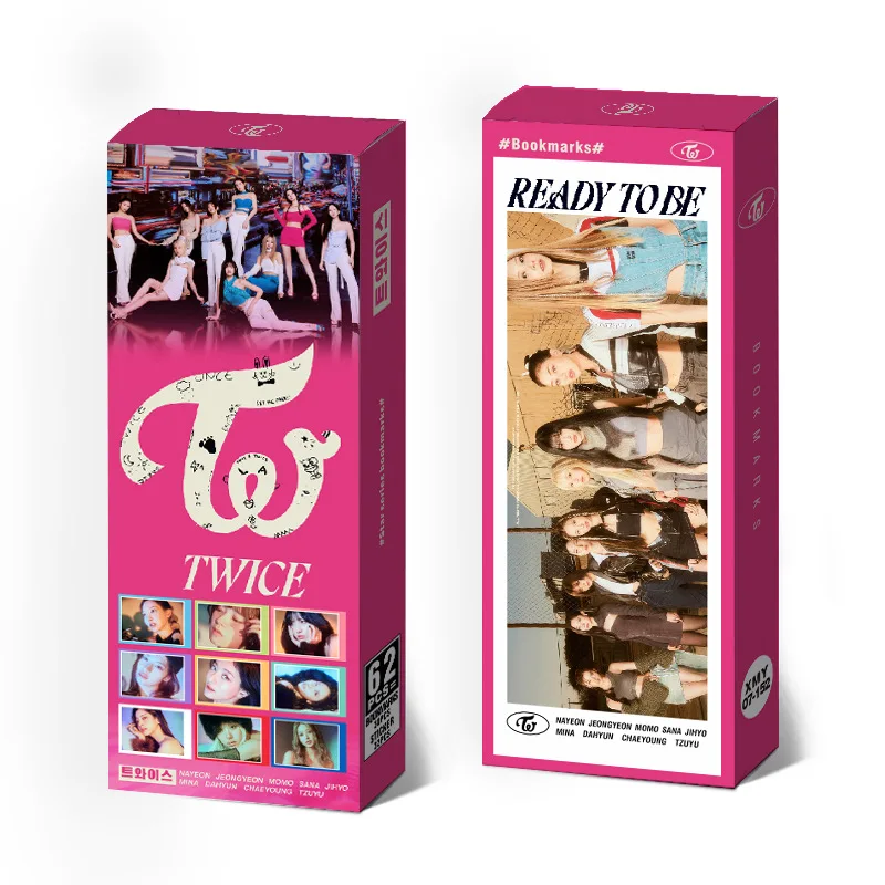 

62pcs/Set NEW Kpop Twice Bookmark Lomo Card High Quality Printed Photo Card Nayeon Jeongyeon Sana Jihyo Momo Fan Collection Gift