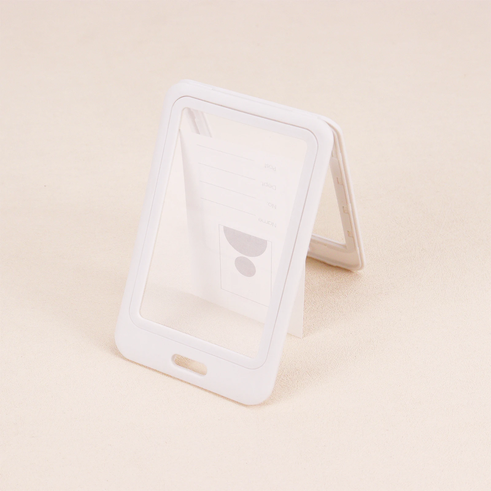 1PCS Plastic Badge Employee Badge Holder Double Sided Transparent Retractable Card Holder Office Staff Badge Holder