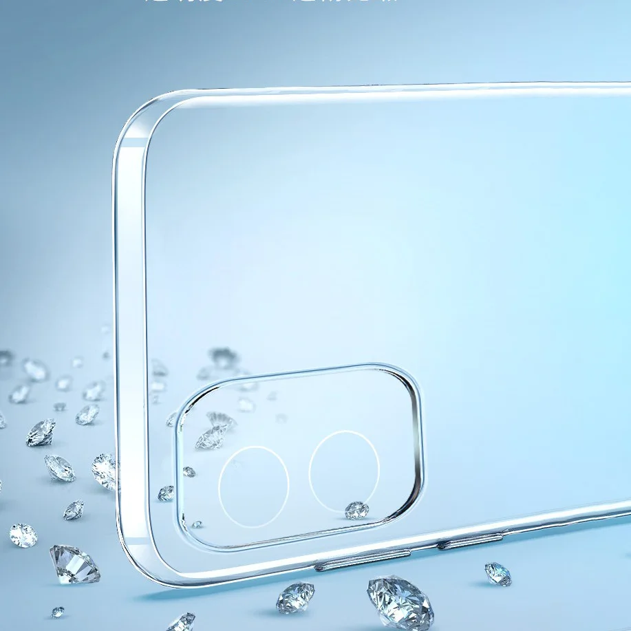 Luxury Ultra-Thin Clear Silicone Phone Case with 5G Lens Protection