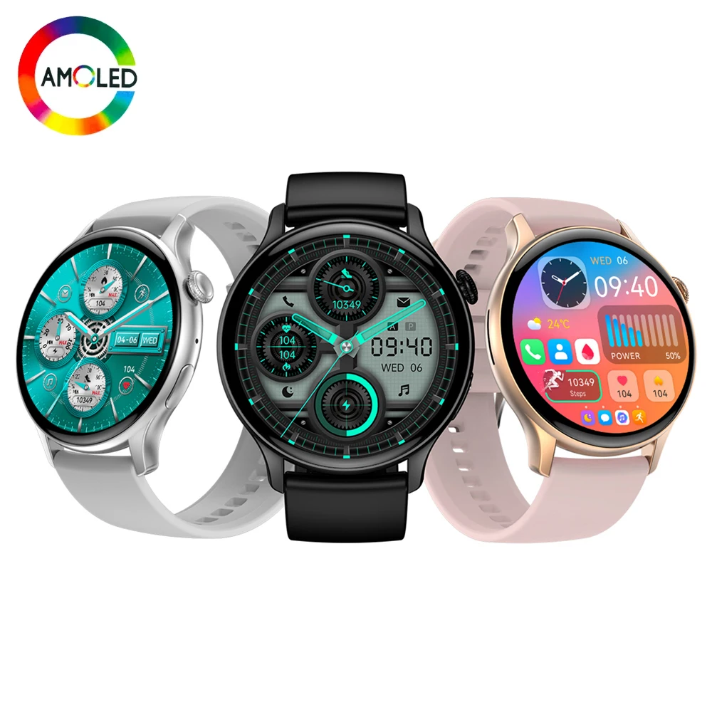 HK85 Smart Watches Women Men 1.43Inch AMOLED FullTouch Screen Fitness  Tracker Bluetooth Call Heart Rate Sleep Monitor Smartwatch