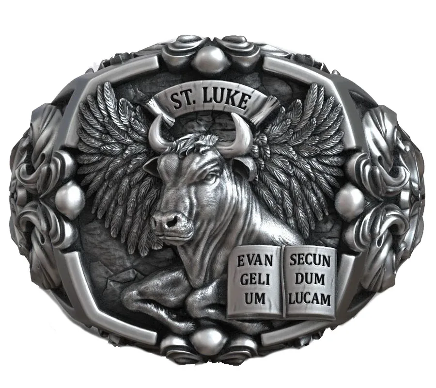 18g Taurus Of Saint Luke Apostle Evangelist Wings Signet Customized 925 Solid Sterling Silver Black Gold Ring Many Sizes 6-13