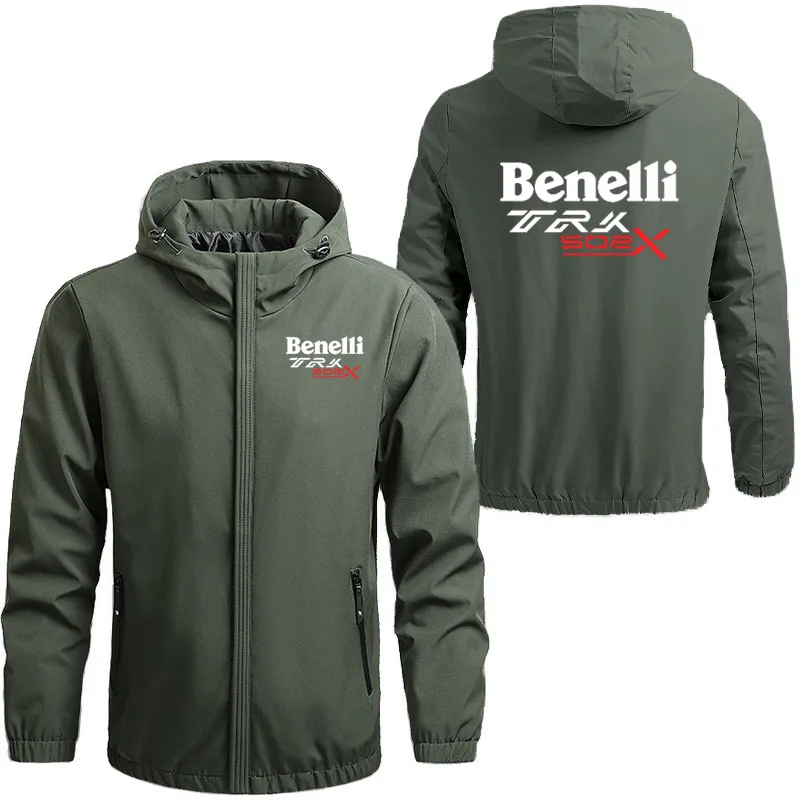 New Windproof Men's Hooded Jacket Benelli TRK 502X printing Comfortable Mountain Military Bomber Jacket Plus size men's coat 4