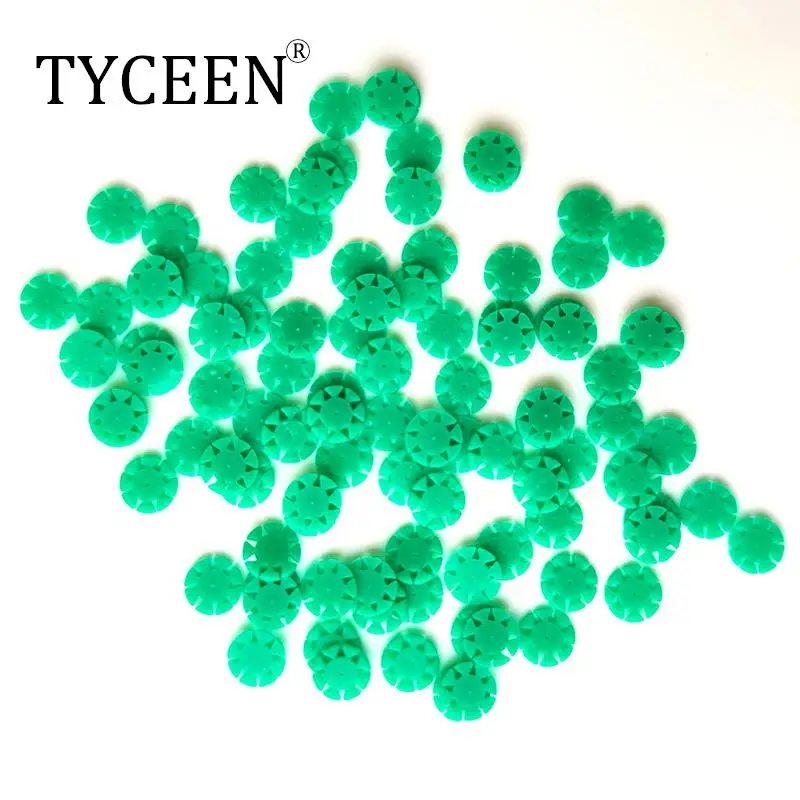 

100pcs Dental Root Canal File Counting Tablet Disinfection Marking Circle Dental Mark Ring Counting Silicone Ring 8 flap Color