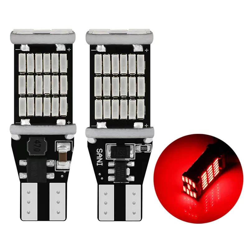 New 2PCS T15 4014 45SMD LED Bulbs High Power Car Reversing Light Turn
