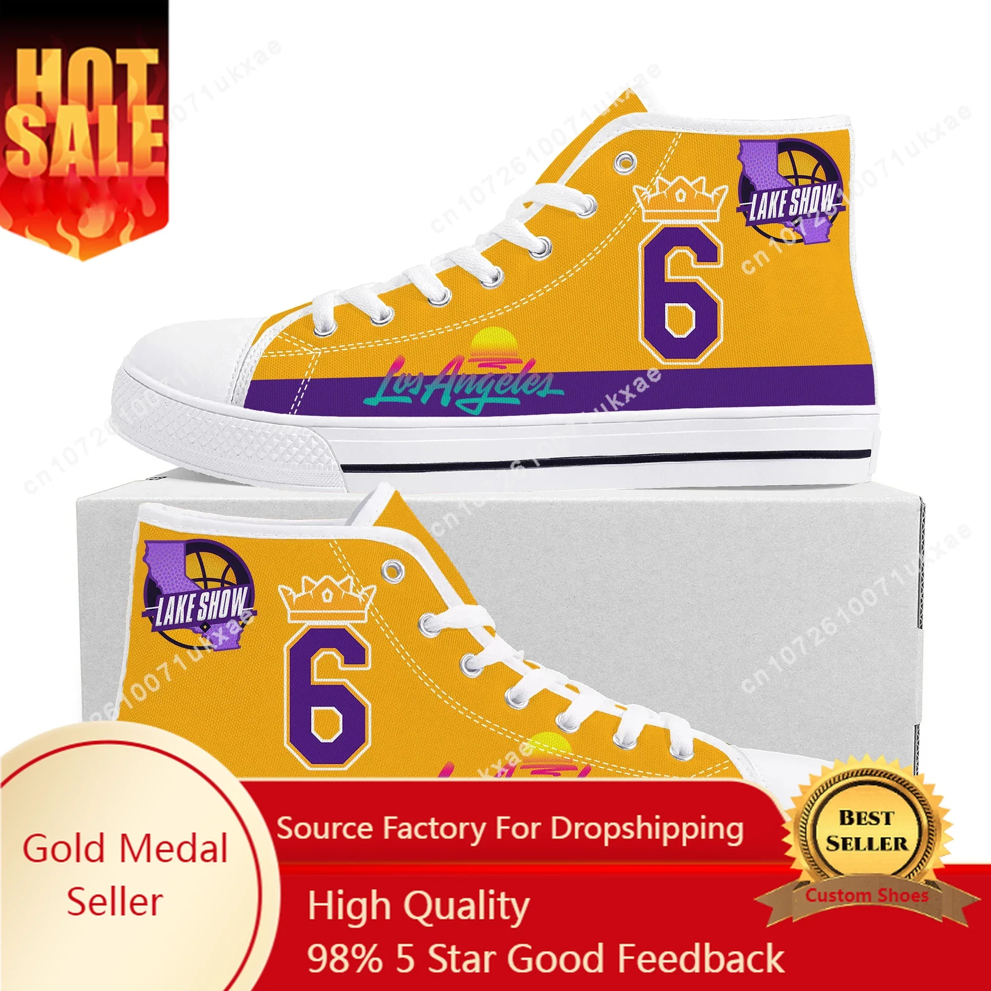 

Los Angeles Number 6 3 1 lake show High Top Sneakers Mens Womens Teenager Canvas Sneaker Casual Custom Made Shoes Customize Shoe