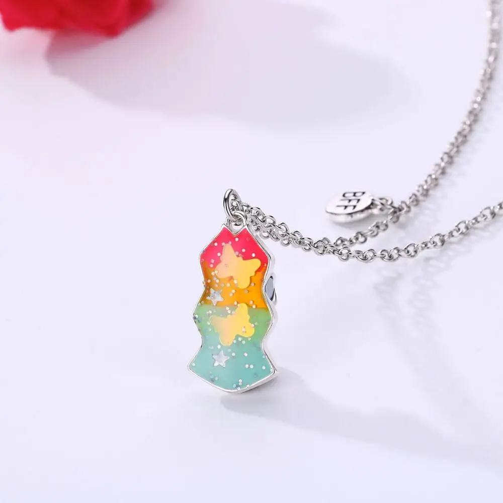 3Pcs New Friendship Matching Heart Pendant Necklace Friendship Jewelry Cute Cartoon Dripping Heart Necklace Alloy BFF Necklaces
