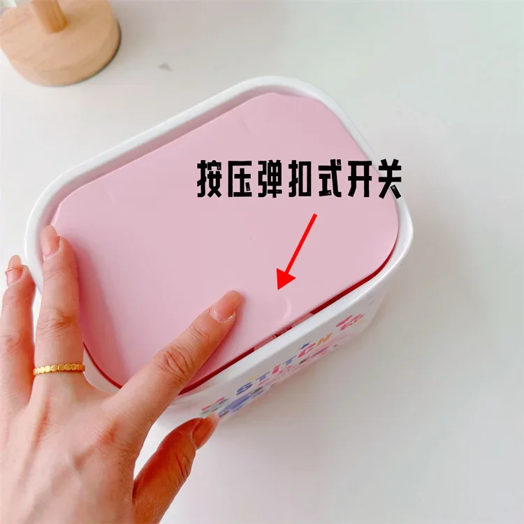 New Sanrio Press Bouncing Trash Bin Cute Girl Heart Desktop Garbage Storage Bucket Living Room Dining Table Paper Basket