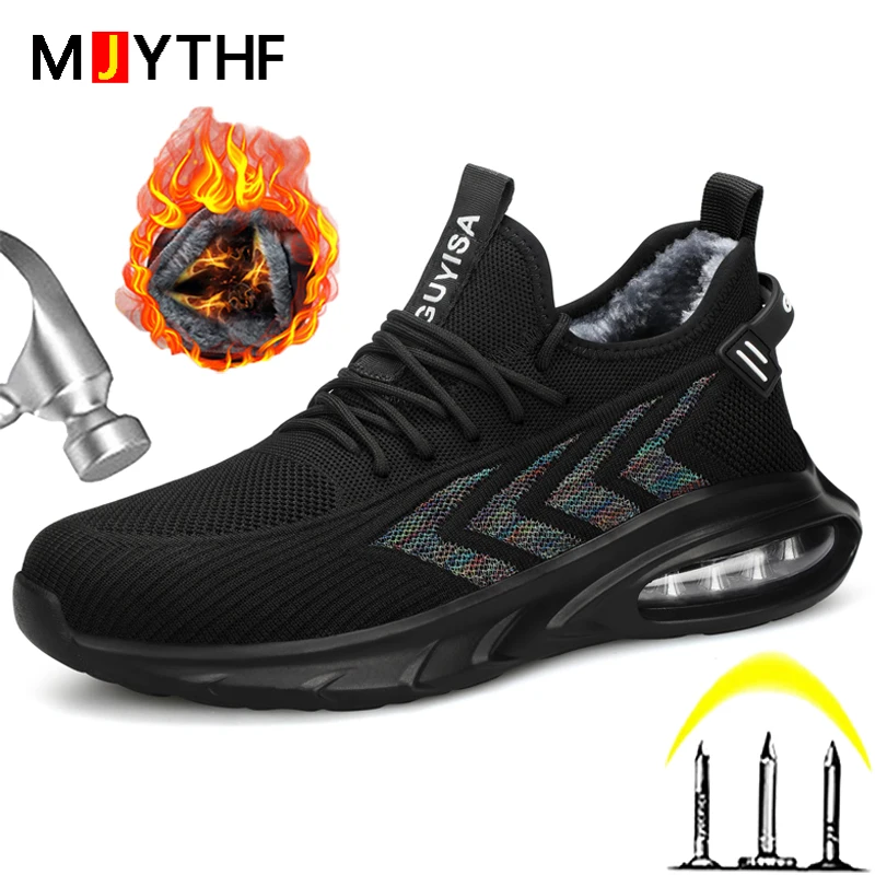 Men's Winter Work Safety Shoes Protective Shoes Winter Steel Toe