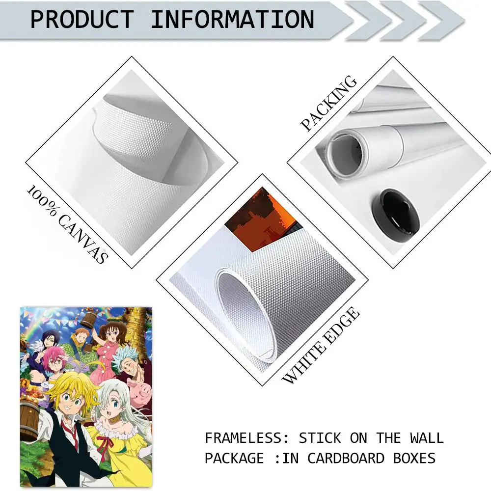Stylish S-Seven D-Deadly Sins Decorative Poster for Home, Restaurant, and Office Wall Art