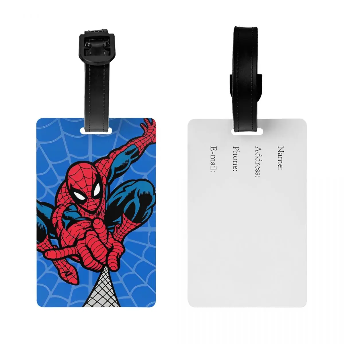 Spider Spiderman Spiderverse Superhero Gel Travel Accessories Portable Label Holder Baggage Tag Name ID Address for Women Gifts