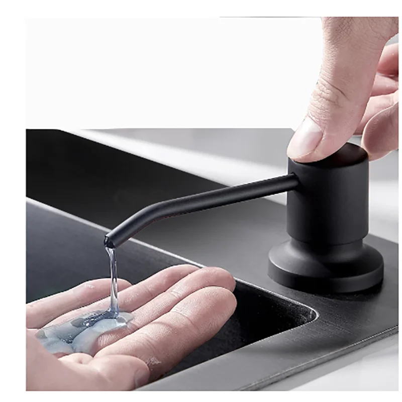 Soap Dispenser Soap Liquid Box Pressing Soap Liquid Box Kitchen Sink Counter Top Soap Dispensor 304 Stainless Steel From The Top Built In Head Hand Press Soap Dispenser Bottle 300ml