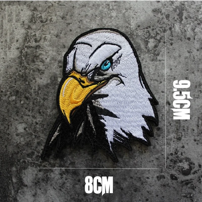 3D Embroidery Creative Gold Coins and Stereo Eagles Armband No Signal Woven With Hook Loop For Backpack Clothing Custom Patch