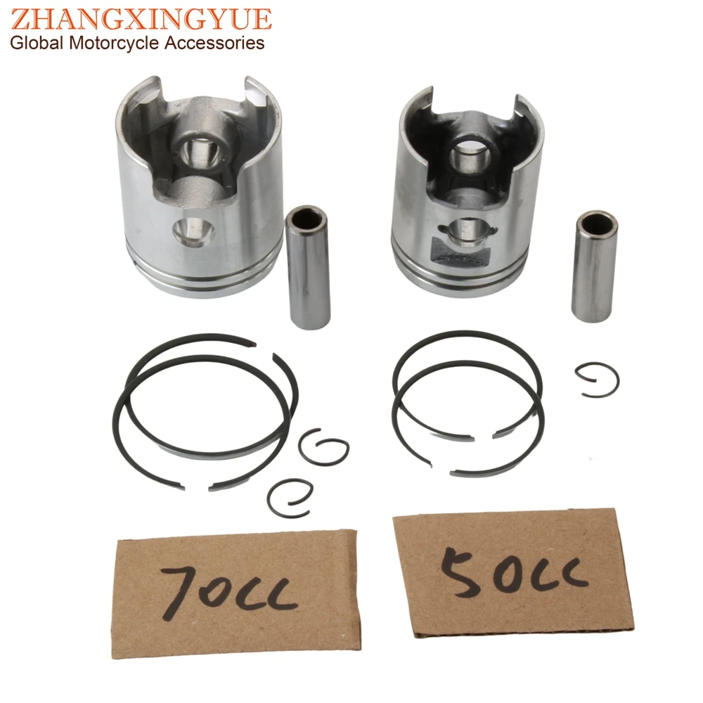 Kit Piston 50cc/70cc Pour Scooter Piaggio NRG, Zip SP - Axe 12mm, Diamètre 40mm Ou 47mm - Compatible Moteur 2 Temps
