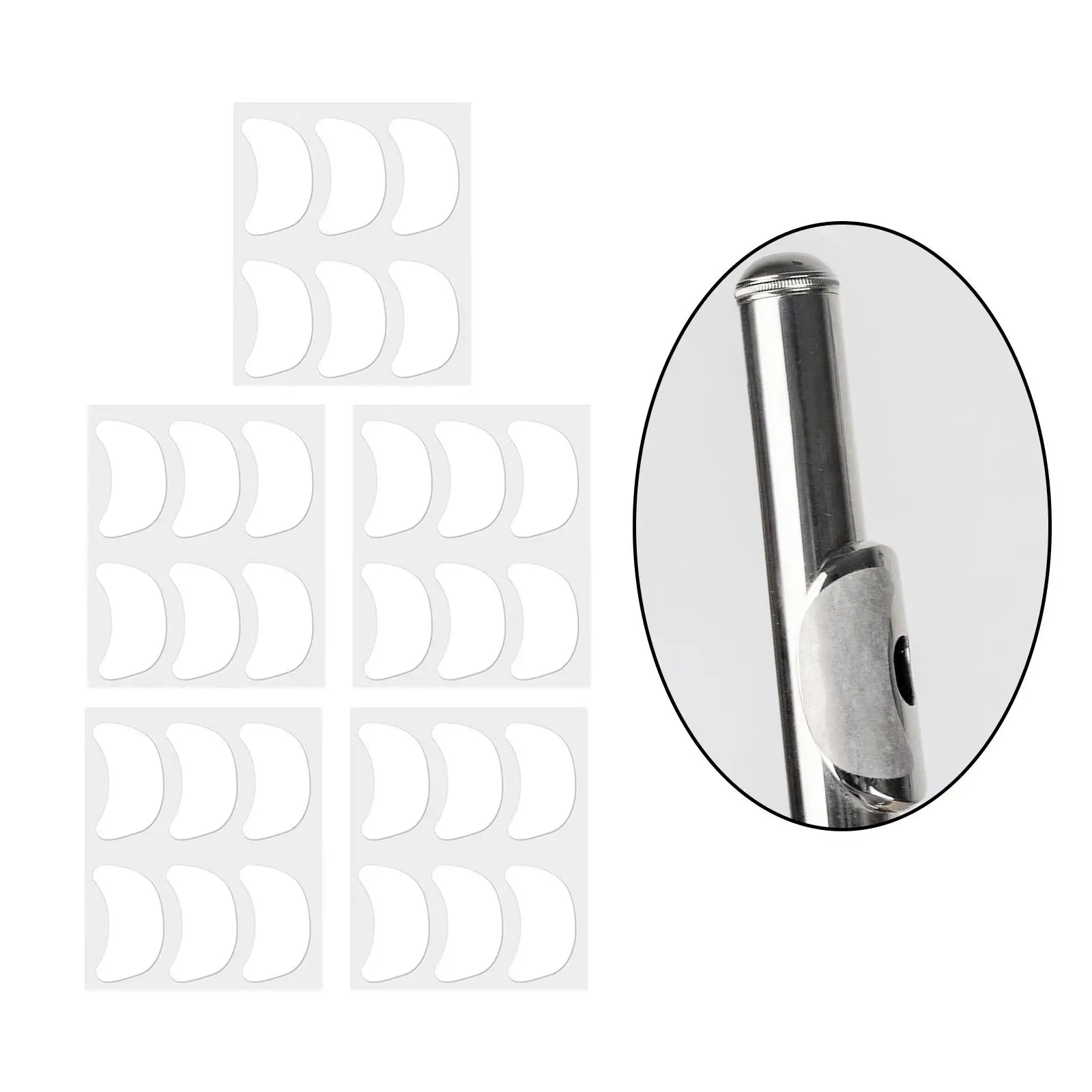 

5Pcs Flute Non Slip Lip Pad Practical Professional Flute Maintenance Tool Multifunctional Portable Lightweight Flute Protection