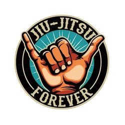 Brazilian Jiu Jitsu Bumper Sticker Decal - Creative Vinyl Windshield & Tumbler Decoration - 14x14cm (JT278 - PVC)