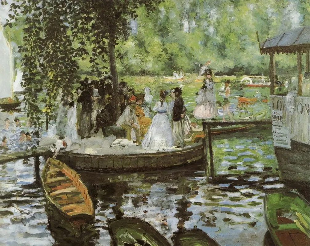 

Pierre-Auguste Renoir La Grenouillere (The Frog Pond) Canvas Art Oil Painting Reproduction Hand-painted No Frame Impressionist