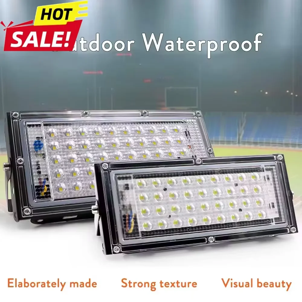 50W LED 방수 투광등 전구 화이트/웜 램프 투광 조명 스포트라이트 야외용 거리 정원 광장 에너지 절약