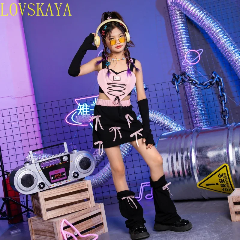 

Children's Jazz Modern Dance Clothing Fashion Street Clothing Girls Summer Hip Hop Performance Stage Carnival Clothing