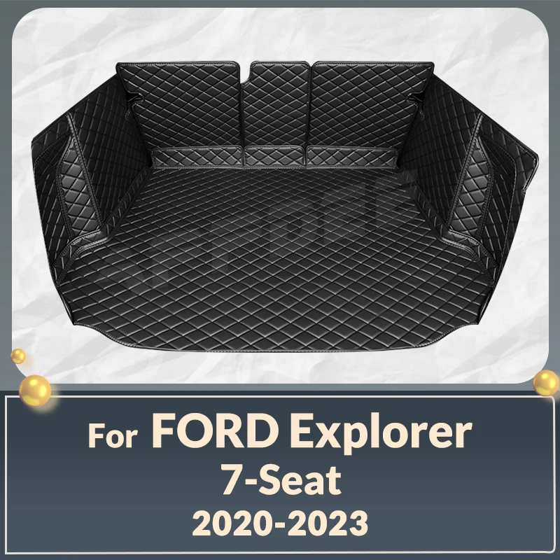 

Автомобильный коврик для багажника с полным покрытием для Ford Explorer 7-Seat 2020-2023 22, автомобильный коврик для багажника, протектор салона, аксессуары