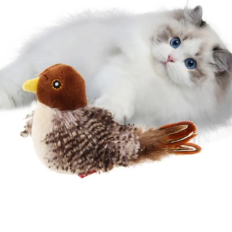 

Игрушка для кошек-чирикающих, Интерактивная игрушка для домашних животных, ежик, реалистичные интерактивные игрушки для кошек, игрушки для кошек, мягкие плюшевые игрушки для котят